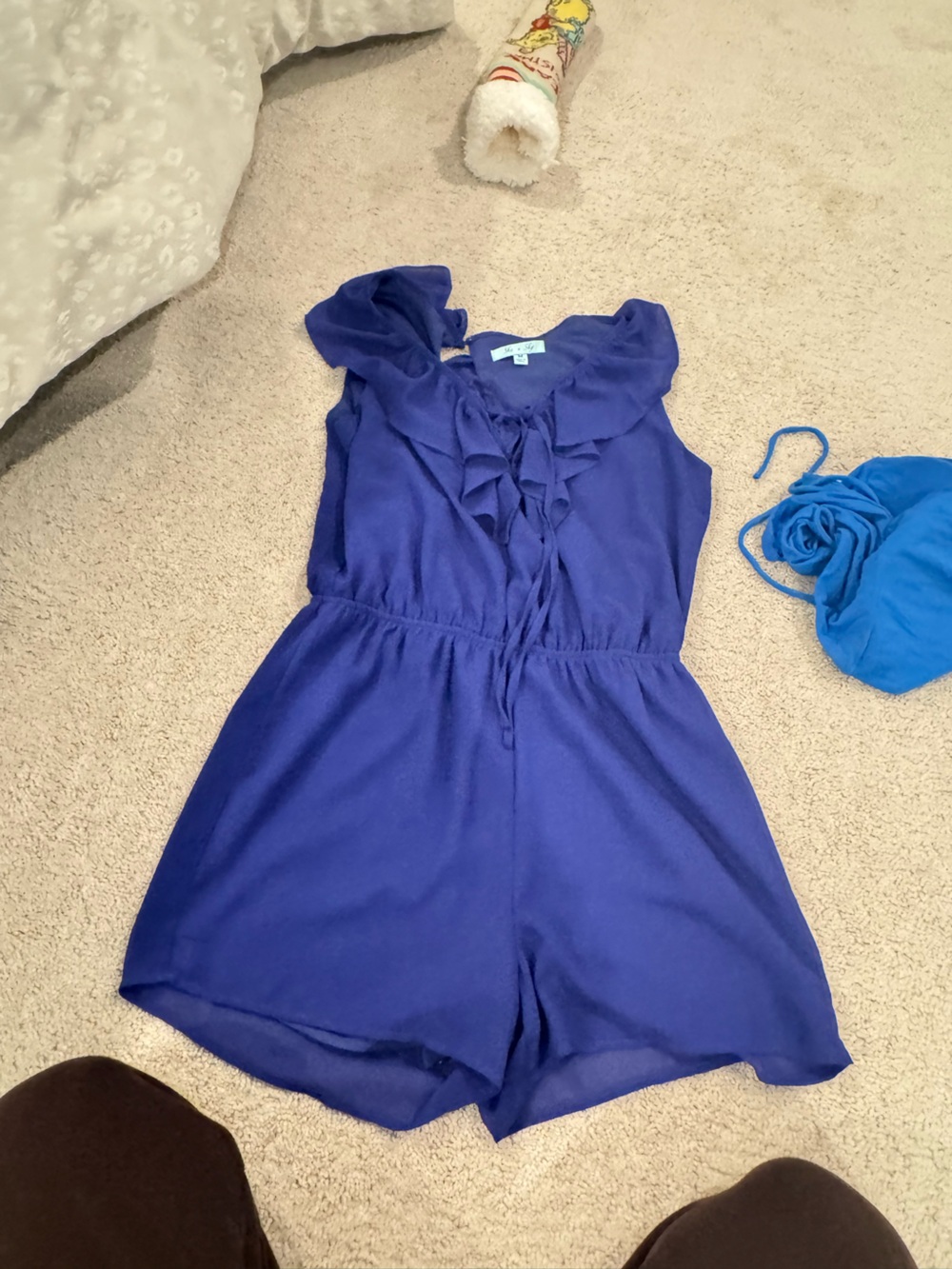 She and sky blue romper
